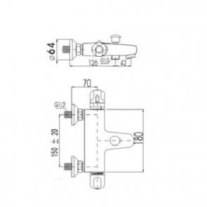 Esquema do produto Base de banheira